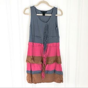 Marc Jacobs Tiered Fringe Sleeveless Dress